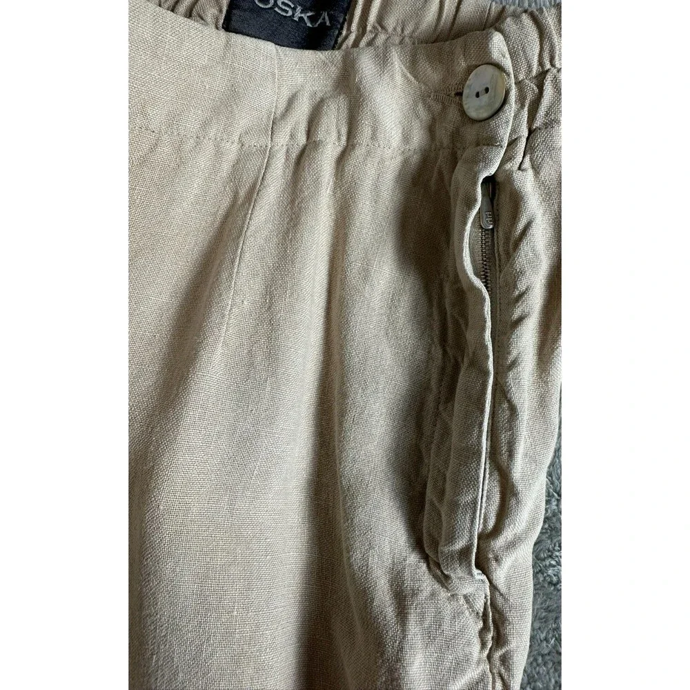 Oska Linen Maxi Skirt Size 2 (30 in Waist) Tan Minimalist Old Money Coastal Chic - Picture 5 of 8